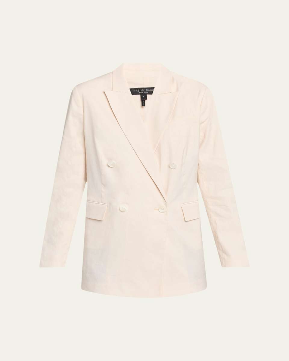 Emile Double-Breasted Linen Blazer